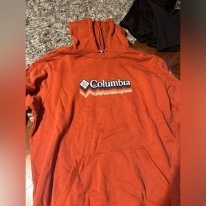 Columbia good condition used oversized orange hoodie XL sweatshirt